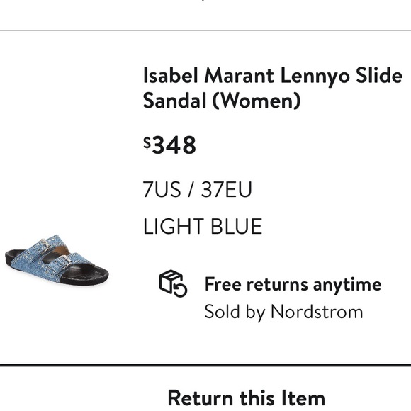 Isabel Marant Lennyo Slide Sandal, size 7. Worn twice! - Picture 2 of 2